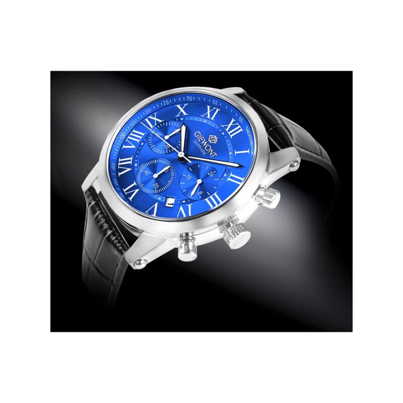 Zegarek Męski Giewont Chronograph Sapphire Srebrno Niebieski GW6260-A4