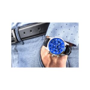 Zegarek Męski Giewont Chronograph Sapphire Srebrno Niebieski GW6260-A4