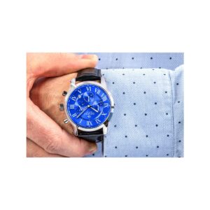 Zegarek Męski Giewont Chronograph Sapphire Srebrno Niebieski GW6260-A4