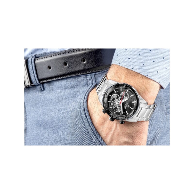 Zegarek Męski Giewont Chronograph Sapphire Srebrno Czarny GW9140-B1