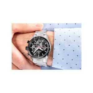 Zegarek Męski Giewont Chronograph Sapphire Srebrno Czarny GW9140-B1