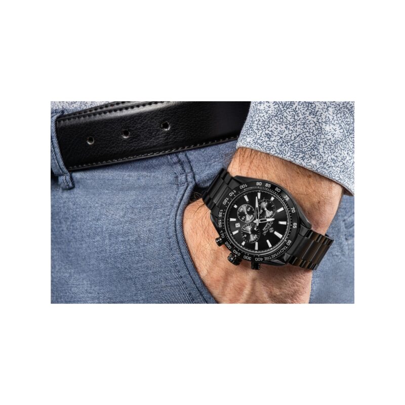 Zegarek Męski Giewont Chronograph Sapphire Czarny GW9580-B2