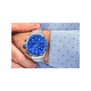 Zegarek Męski Giewont Chronograph Sapphire Srebrno Niebieski GW9580-B3