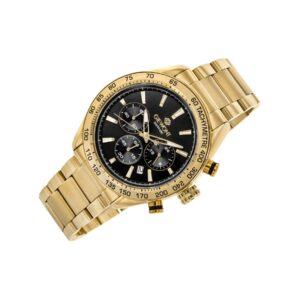 Zegarek Męski Giewont Chronograph Sapphire Złoto Czarny GW9580-B4