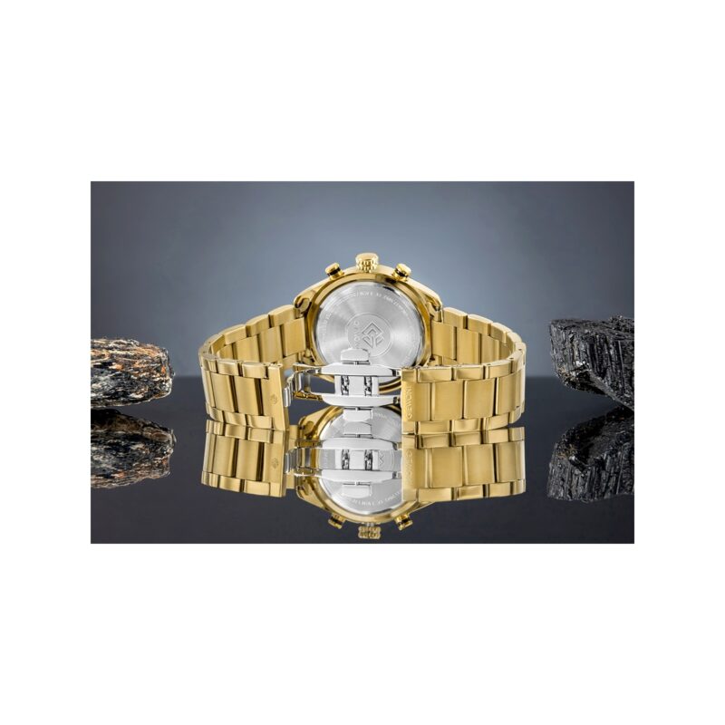 Zegarek Męski Giewont Chronograph Sapphire Złoto Czarny GW9580-B4