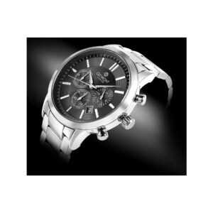 Zegarek Męski Giewont Chronograph Sapphire Srebrno Czarny GW8510-B1