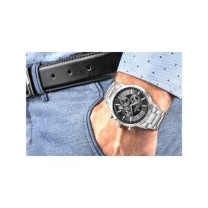 Zegarek Męski Giewont Chronograph Sapphire Srebrno Czarny GW8510-B1