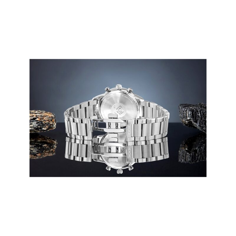 Zegarek Męski Giewont Chronograph Sapphire Srebrno Czarny GW8510-B1