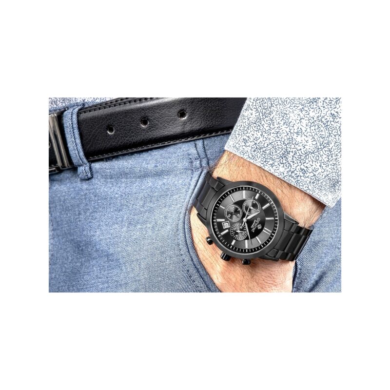 Zegarek Męski Giewont Chronograph Sapphire Czarny GW8510-B2