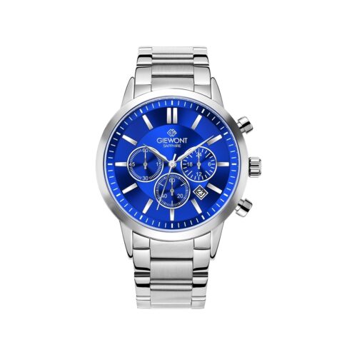 Zegarek Męski Giewont Chronograph Sapphire Srebrno Niebieski GW8510-B3