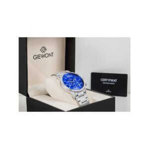 Zegarek Męski Giewont Chronograph Sapphire Srebrno Niebieski GW8510-B3