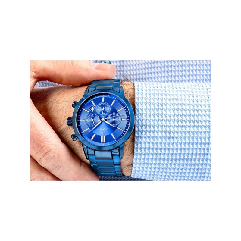 Zegarek Męski Giewont Chronograph Sapphire Niebieski GW8510-B4