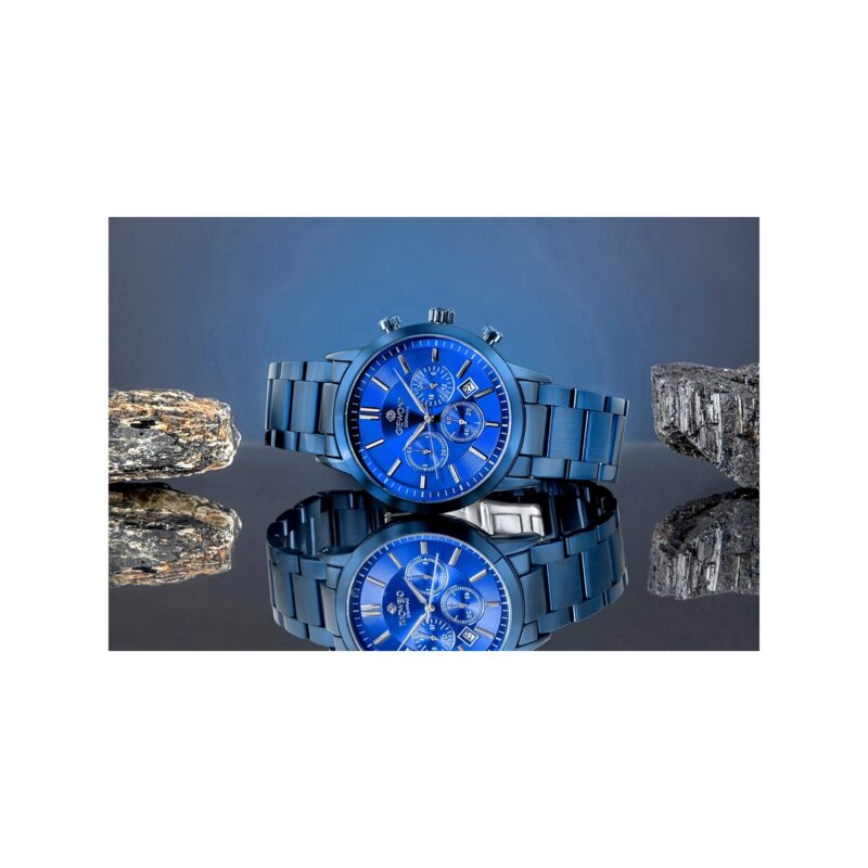 Zegarek Męski Giewont Chronograph Sapphire Niebieski GW8510-B4
