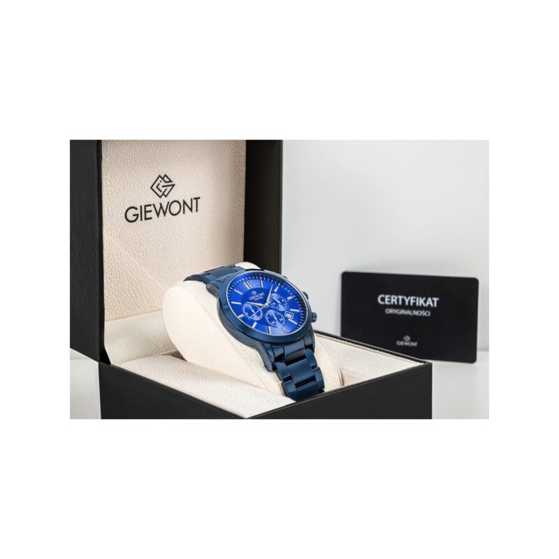Zegarek Męski Giewont Chronograph Sapphire Niebieski GW8510-B4