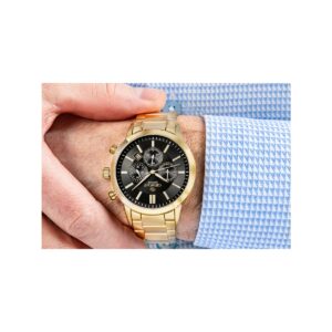 Zegarek Męski Giewont Chronograph Sapphire Złoto Czarny GW8510-B5