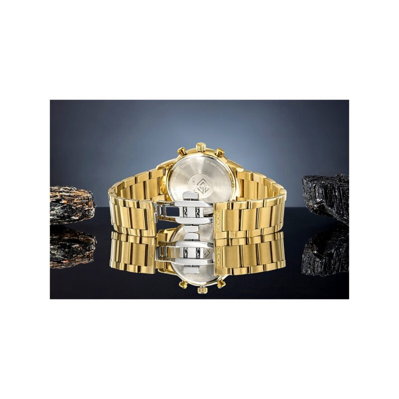 Zegarek Męski Giewont Chronograph Sapphire Złoto Czarny GW8510-B5