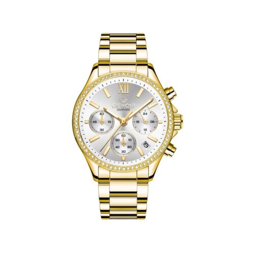 Zegarek Damski Giewont Sapphire Złoto Srebrny GW3670-B2