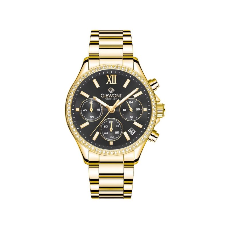 Zegarek Damski Giewont Sapphire Złoto Czarny GW3670-B3
