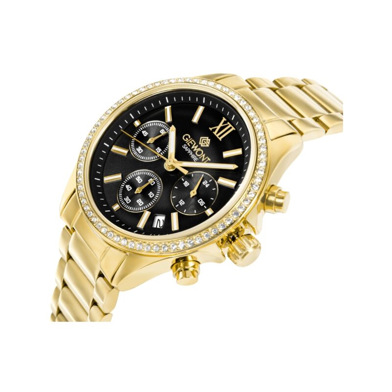Zegarek Damski Giewont Sapphire Złoto Czarny GW3670-B3