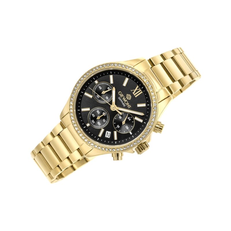 Zegarek Damski Giewont Sapphire Złoto Czarny GW3670-B3