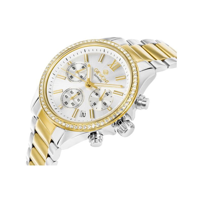 Zegarek Damski Giewont Sapphire Srebrno Złoty GW3670-B4