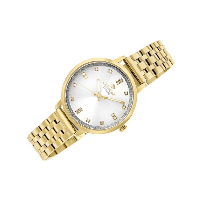 Zegarek Damski Giewont Sapphire Złoto Srebrny GW7370-B2