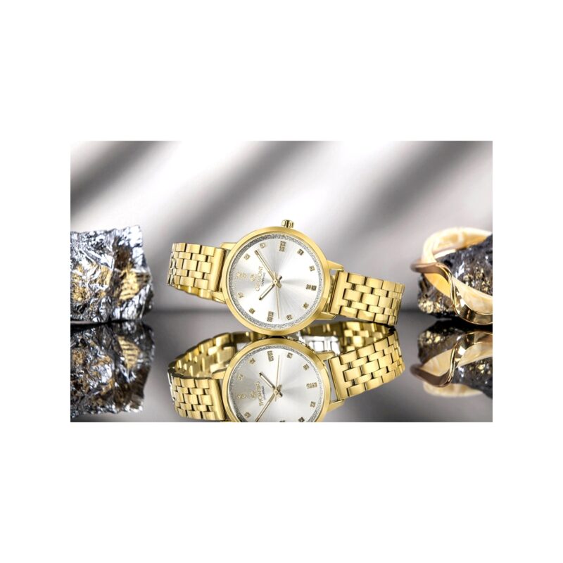 Zegarek Damski Giewont Sapphire Złoto Srebrny GW7370-B2