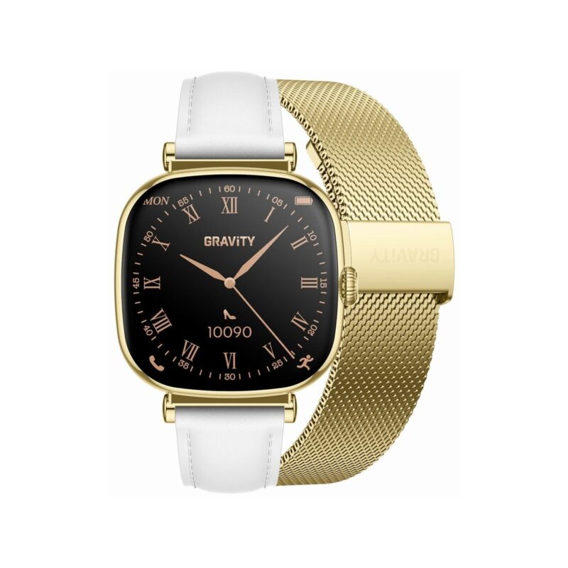 Smartwatch Gravity Złoty Bransoleta + Pasek GT32-2