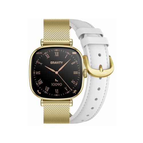 Smartwatch Gravity Złoty Bransoleta + Pasek GT32-2