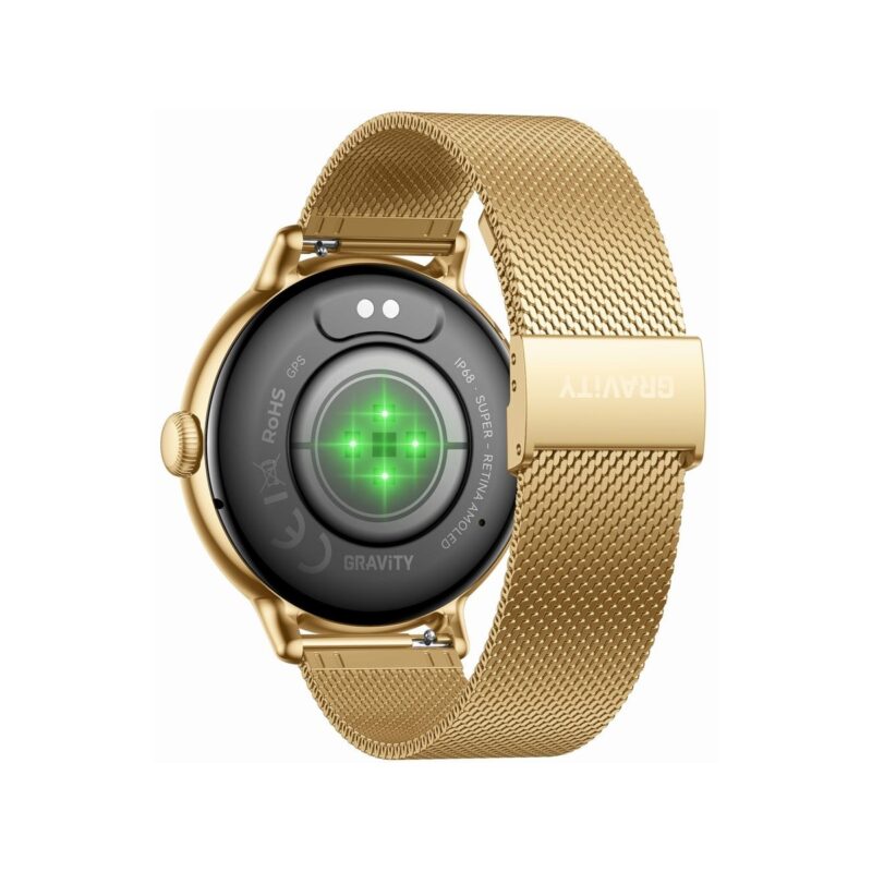 Smartwatch Gravity Złoty Pasek + Bransoleta GT33-1
