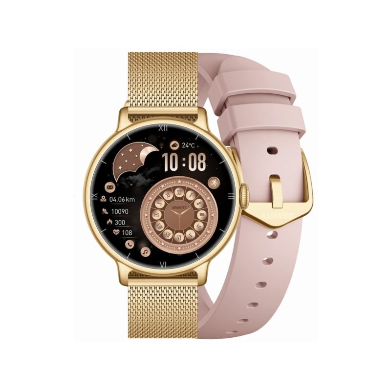 Smartwatch Gravity Złoty Pasek + Bransoleta GT33-1