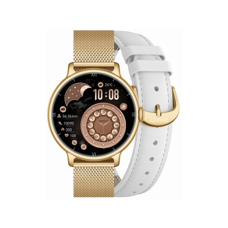 93_77_1_max Smartwatch Gravity Złoty Bransoleta + Pasek GT33-2