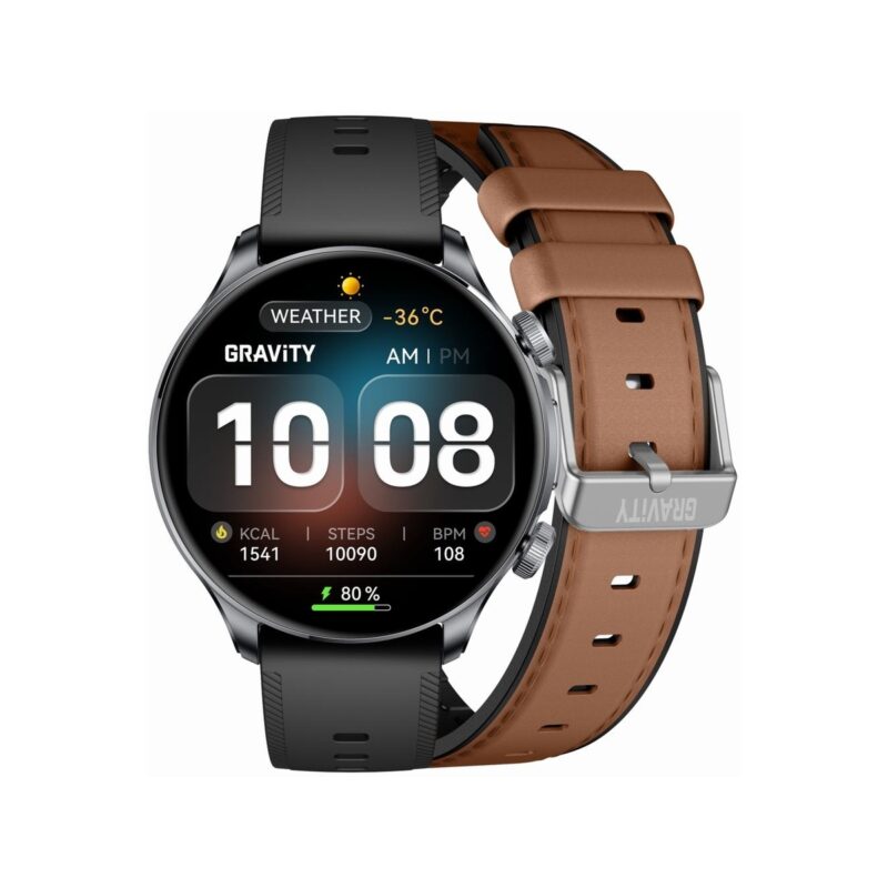 Smartwatch Gravity Czarny 2 Paski GT35-1