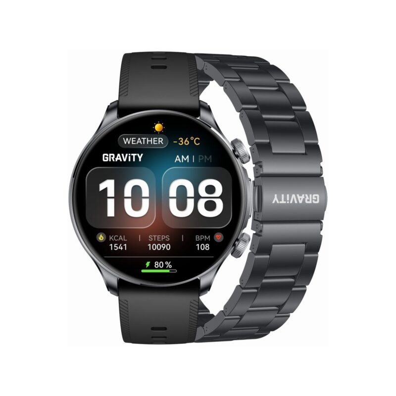 Smartwatch Gravity Czarny Pasek + Bransoleta GT35-2