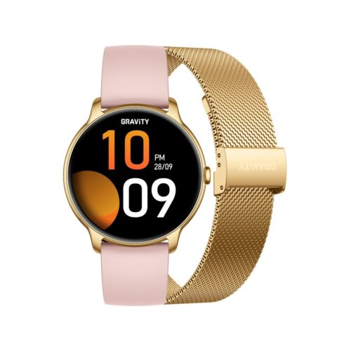 Smartwatch Gravity Złoty Pasek + Bransoleta GT31-1