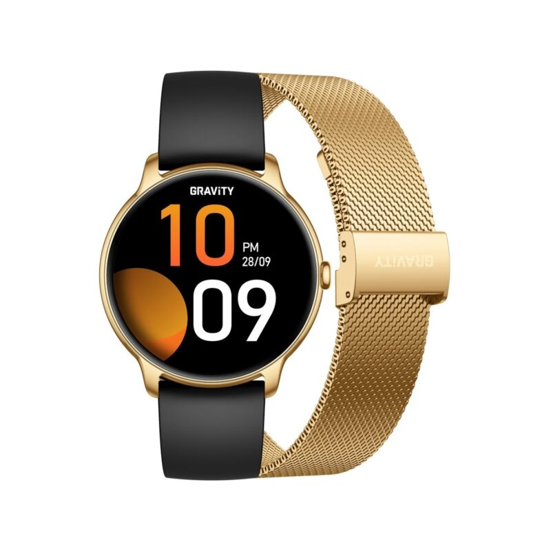 Smartwatch Gravity Złoty Pasek + Bransoleta GT31-2