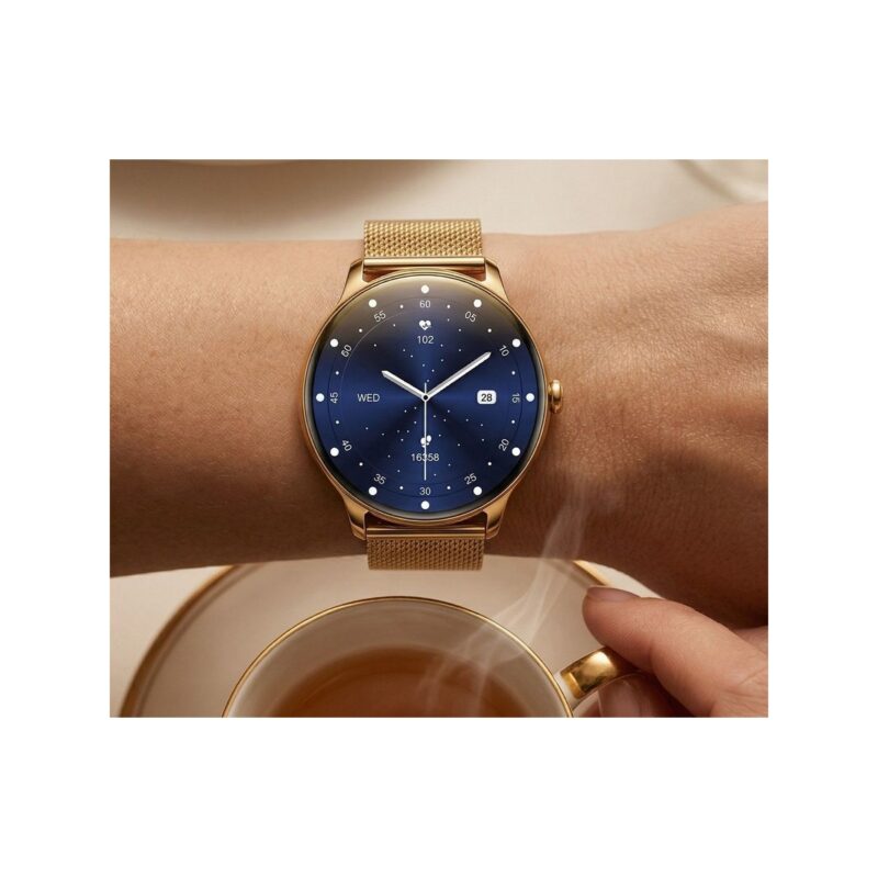 Smartwatch Gravity Złoty Pasek + Bransoleta GT31-2