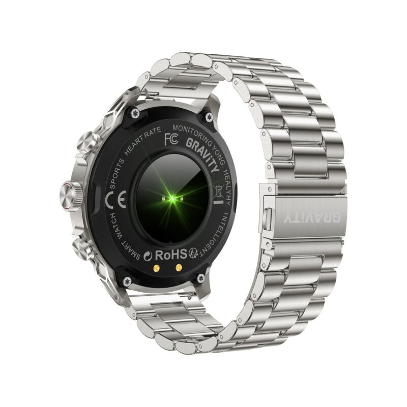 Smartwatch Gravity Srebrny Pasek + Bransoleta GT41-3