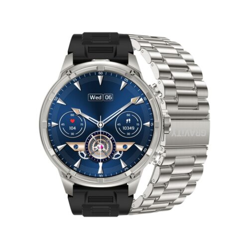 Smartwatch Gravity Srebrny Pasek + Bransoleta GT41-3