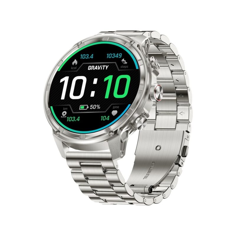 Smartwatch Gravity Srebrny Pasek + Bransoleta GT41-3