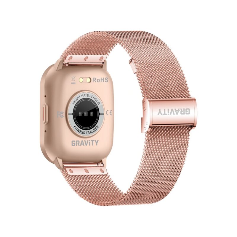 Smartwatch Gravity Różowy Pasek + Bransoleta GT43-1