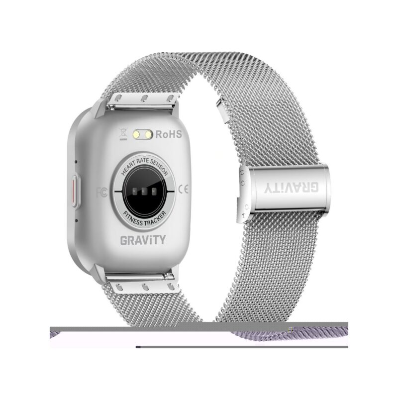 Smartwatch Gravity Srebrny Pasek + Bransoleta GT43-2