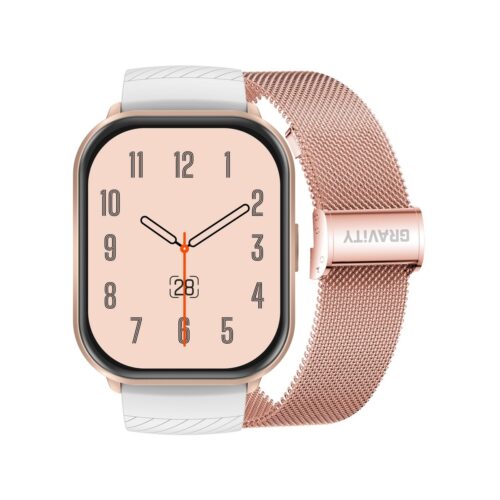 Smartwatch Gravity Różowy Pasek + Bransoleta GT43-4