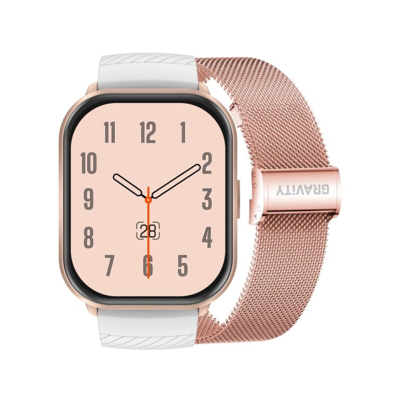 Smartwatch Gravity Różowy Pasek + Bransoleta GT43-4