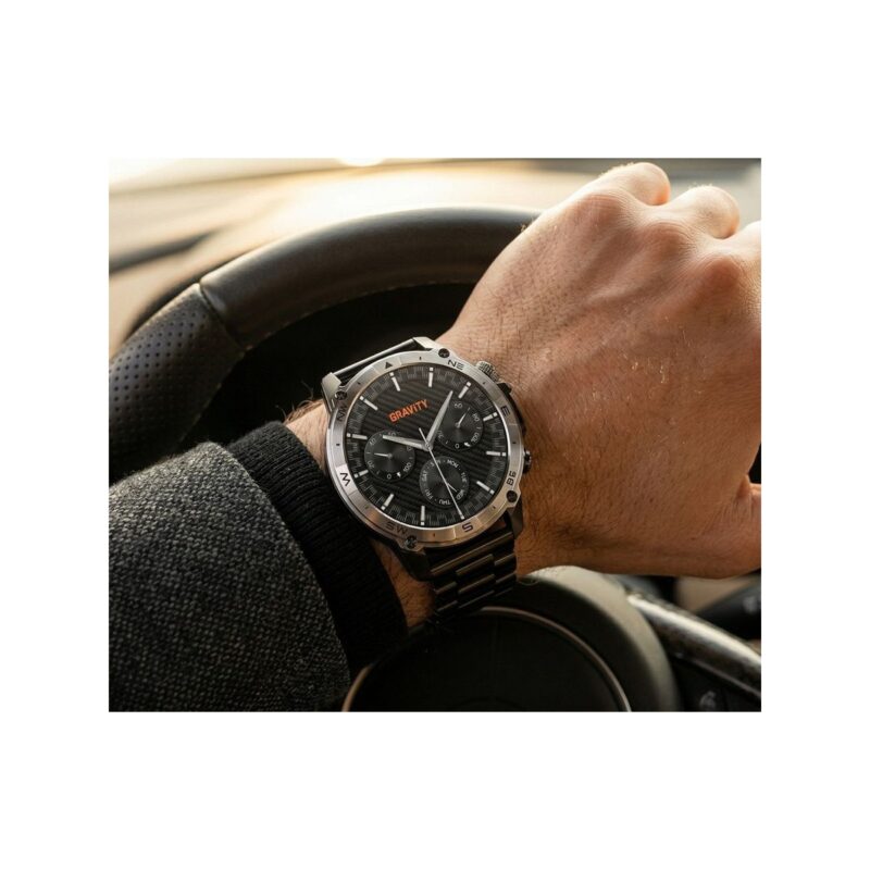 Smartwatch Gravity Czarny Pasek + Bransoleta GT46-1