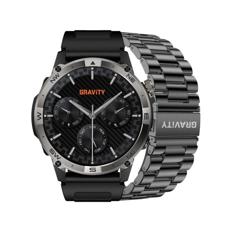 Smartwatch Gravity Czarny Pasek + Bransoleta GT46-1