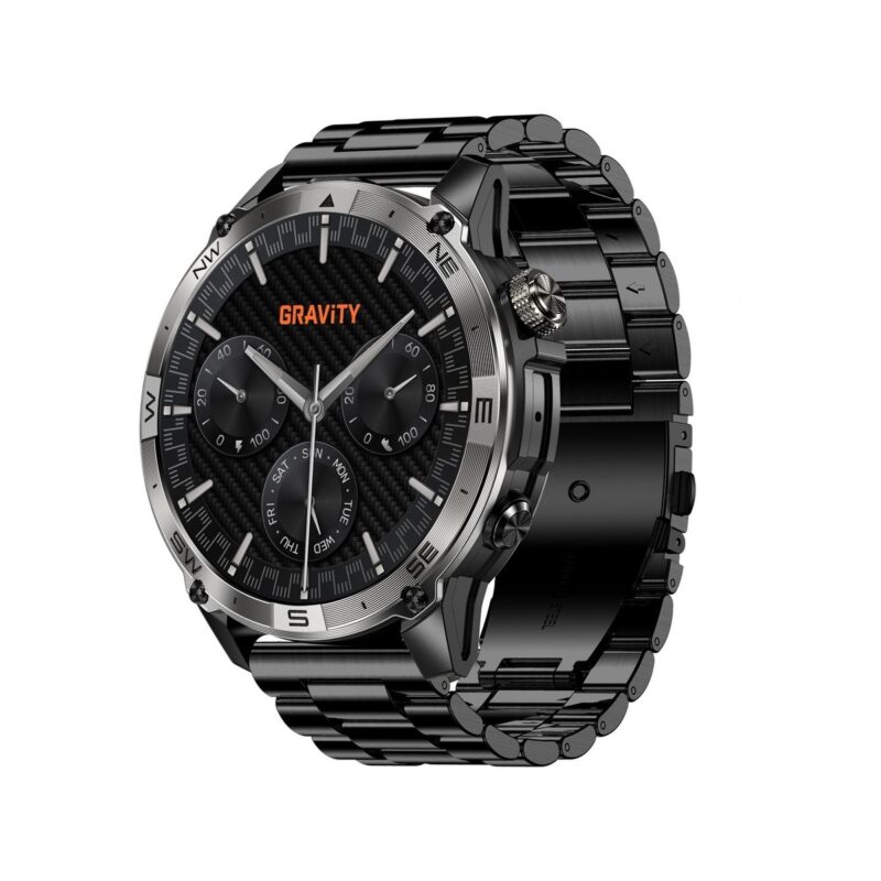 Smartwatch Gravity Czarny Pasek + Bransoleta GT46-1