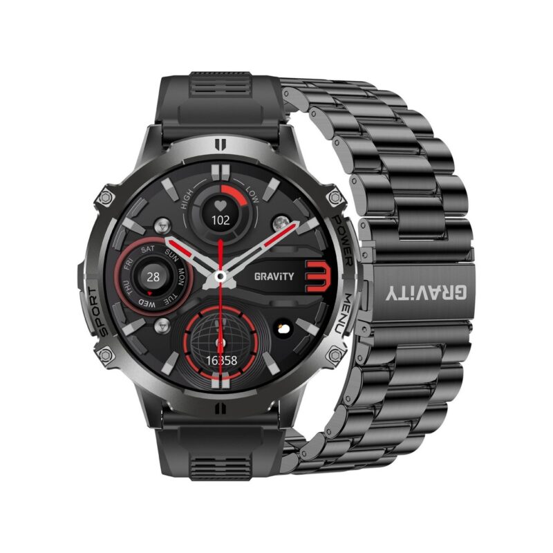 Smartwatch Gravity Czarny Pasek + Bransoleta GT42-1