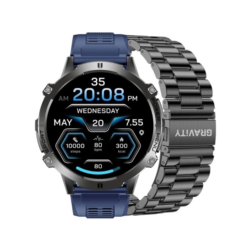Smartwatch Gravity Czarny Pasek + Bransoleta GT42-2
