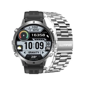 Smartwatch Gravity Grafitowy Pasek + Bransoleta GT42-3